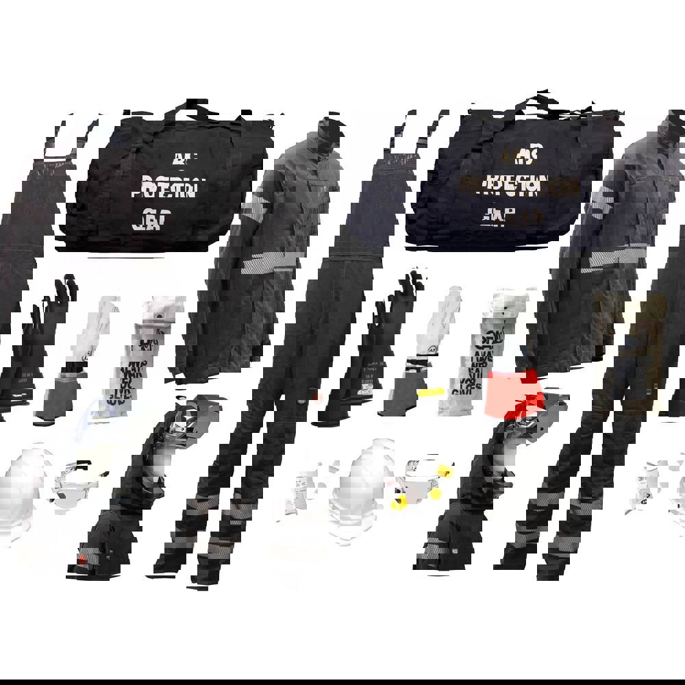 Arc Flash Clothing Kit: Size X-Large, Kevlar, Jacket & Bib Overalls